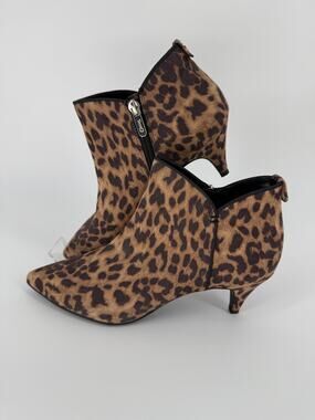 Circus Sam Edelman Leopard Booties Women’s 7 Pointed Toe Kitten Heel